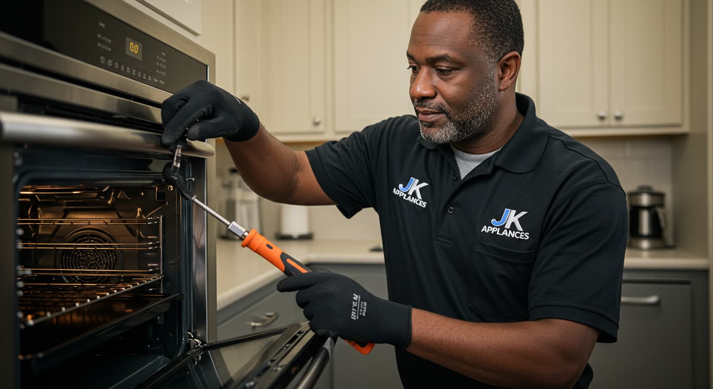 Professional maintenance technician with tools ready to service your appliances